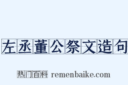 左丞董公祭文造句是什么意思的图片